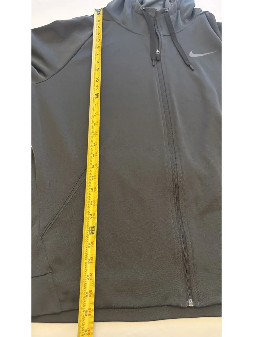 Nike Dri-FIT Full Zip Hoodie Mens XL Grey Training Active Performance Jacket